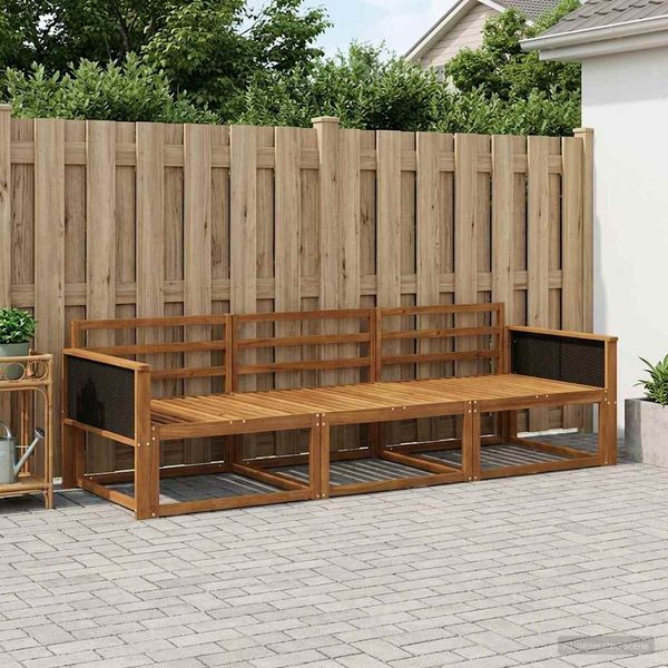 vidaXL Outdoor-Sofagarnitur 3 pcs Natur Massivholz Akazie 3382292