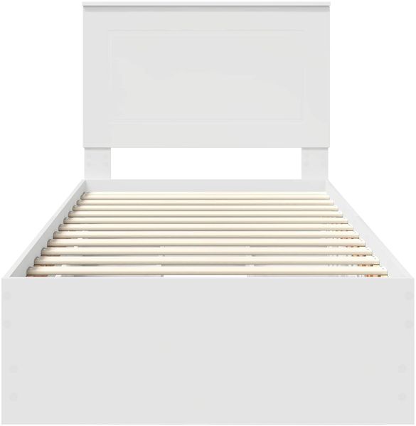 vidaXL Bettrahmen mit Schubladen Weiß 100 x 200 cm Ingenieurs Holz 3409489 Bild 8