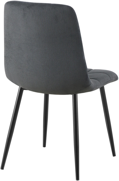 CLP Esszimmerstuhl Tilde Bezug gepolstert gesteppt mit Rückenlehne bis 150 kg,schwarz Cord Bild 7