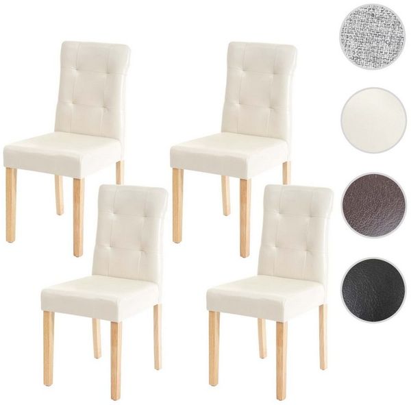 MCW Esszimmerstuhl MCW-E58-4 (Set, 4 St), 4er-Set, Fußbodenschoner aus Kunststoff, Abgerundete Ecken und Kanten