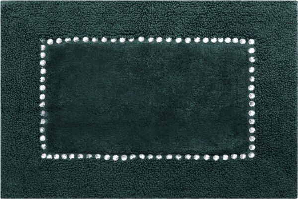 Eurofirany Teppich CHICK Eleganter Teppich Design Badematte Badeteppich Kristalle, dekorativer Bettvorleger 50x70 cm 60x90 cm Baumwolle