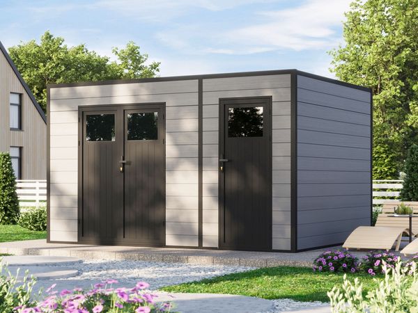 WPC Gartenhaus Modell Cubus 2-Raum 10,98 m²