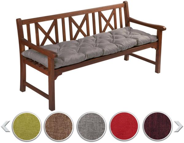 sunnypillow Bankauflage Bankauflage Stuhlkissen viele Farben und Größen zur Auswahl, 150 x 50 cm grau