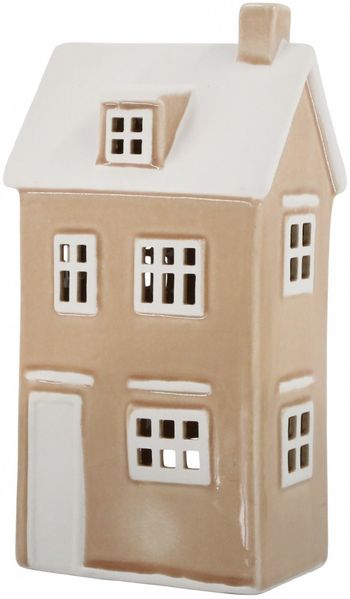 Chic Antique - Lichterhaus Teelichthaus Windlicht H24,5cm Puder Keramik 39115307