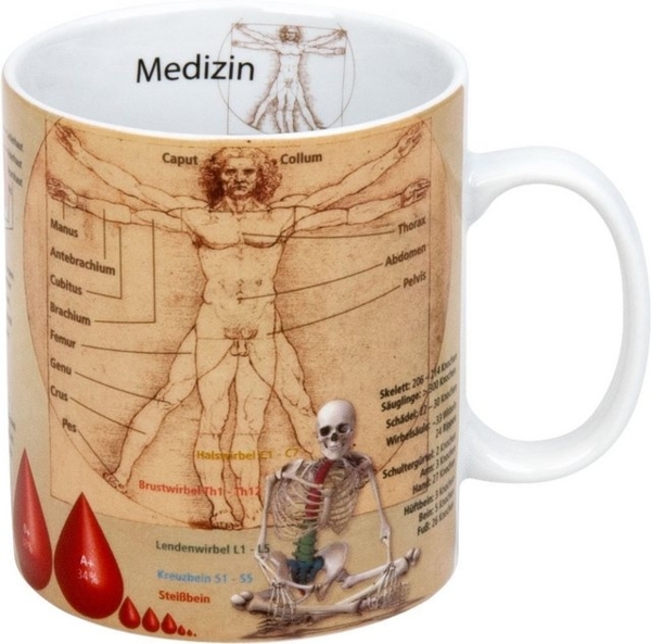 KÖNITZ 1113301709 Wissensbecher MEDIZIN 490 ml aus Porzellan / Motivbecher Bild 2