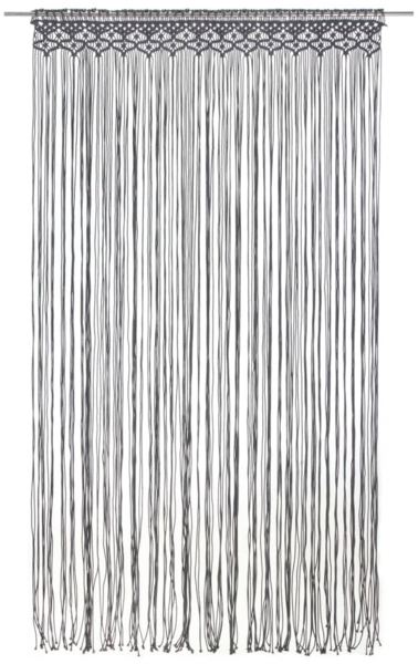 vidaXL Makramee Vorhang Anthrazit 140x240 cm Baumwolle 323993