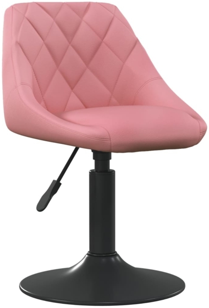 vidaXL Esszimmerstühle 6 Stk. Drehbar Rosa Samt 3088807
