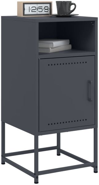 vidaXL Nachttisch Anthrazit 36x39x78 cm Stahl 846570 Bild 4
