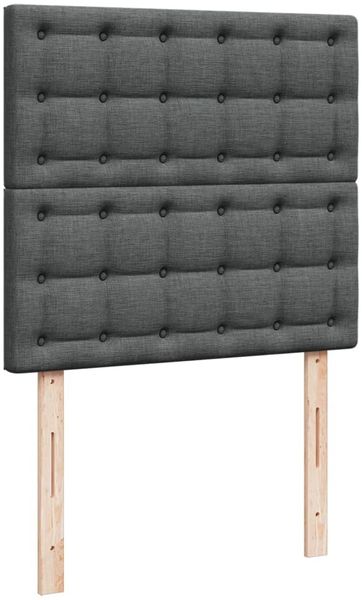 vidaXL Boxspringbett mit Matratze Dunkelgrau 100x200 cm Stoff 3293506 Bild 9