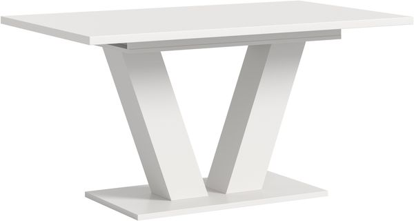 Esstisch Motion ausziehbar Weiß Nachbildung V-Fußgestell 150-190cm