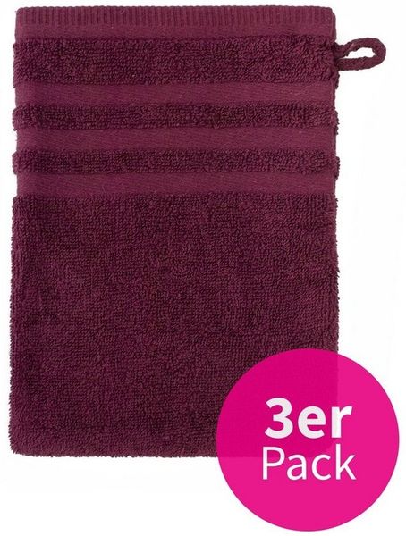 grace grand spa Waschlappen (3-tlg), im 3er-Pack mit Streifen-Bordüre