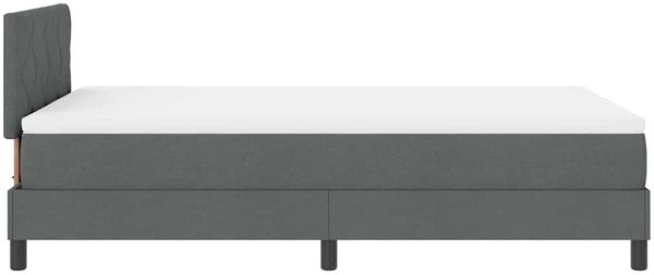 vidaXL Boxspringbett mit Kopfteil Dunkelgrau 120 x 200 cm Stoff 3338756 Bild 8