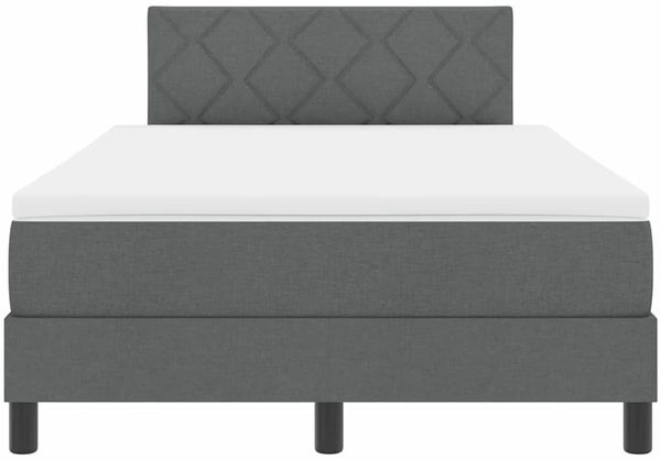vidaXL Boxspringbett mit Kopfteil Dunkelgrau 120 x 200 cm Stoff 3338756 Bild 7