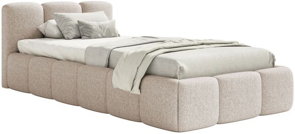 Selsey 'Cloudy Low' Polsterbett 90x200 cm, Chenille Hellbeige
