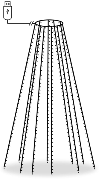 vidaXL Weihnachtsbaum-Beleuchtung 500 LEDs Mehrfarbig 500 cm 328899