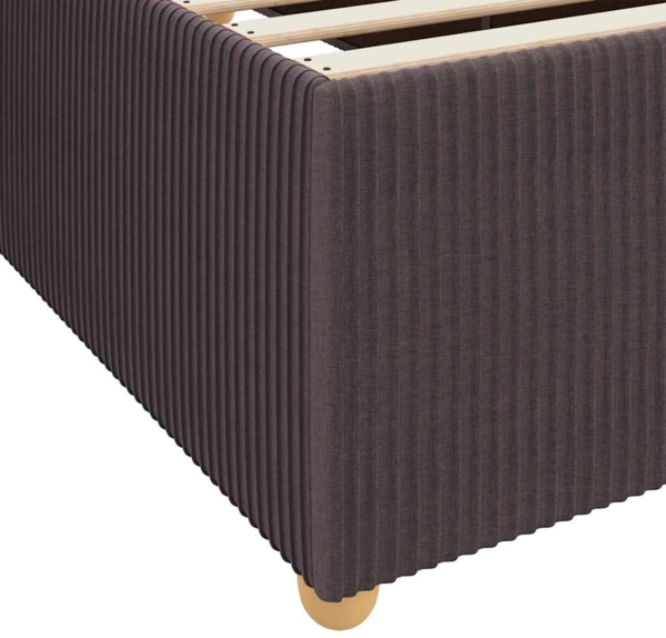 vidaXL Bettrahmen mit Matratze Dunkelbraun 120 x 190 cm Stoff 3398369 Bild 8