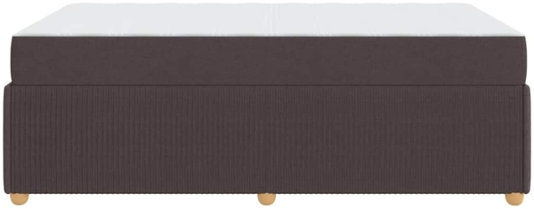 vidaXL Bettrahmen mit Matratze Dunkelbraun 120 x 190 cm Stoff 3398369 Bild 6