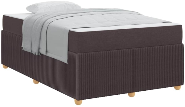 vidaXL Bettrahmen mit Matratze Dunkelbraun 120 x 190 cm Stoff 3398369 Bild 2