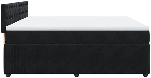 vidaXL Boxspringbett mit Matratze Schwarz 180x200 cm Samt 3290120 Bild 7