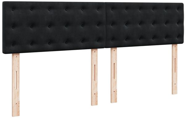 vidaXL Boxspringbett mit Matratze Schwarz 180x200 cm Samt 3290120 Bild 9