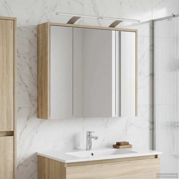vidaXL Badezimmerspiegelschrank Sonoma-Eiche 63,5 x 16 x 62,5 cm 889161