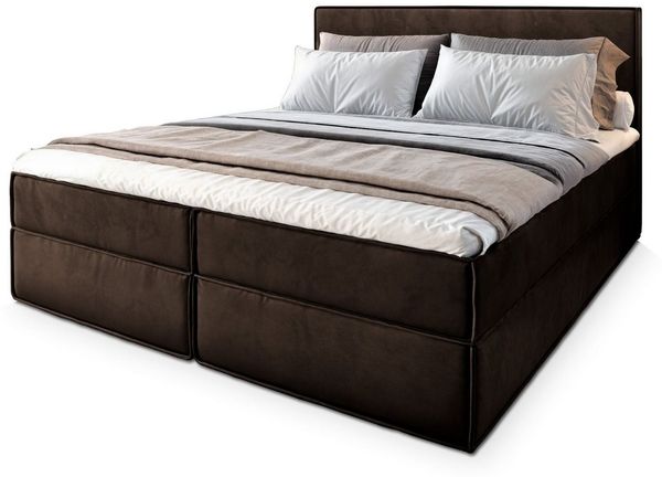 Masseno Boxbett PELLIO 160x200 cm mit Bonell Matratze und Topper