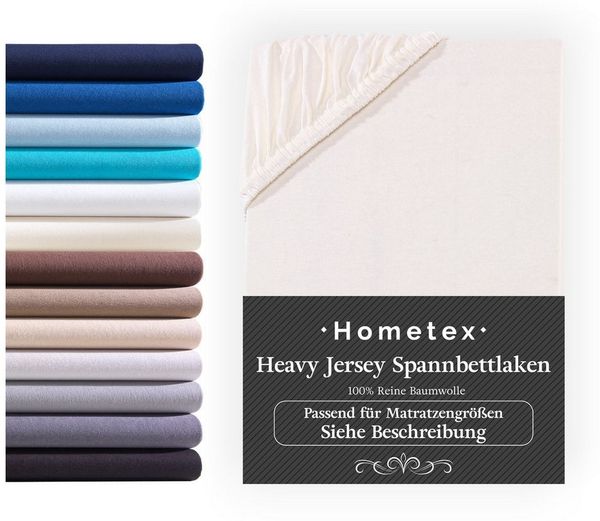 Hometex Premium Textiles Spannbettlaken Exclusive Split Topper-Spannbettlaken, Jersey, Gummizug: rundum, 100% Baumwolle Premium Qualität 160 g/m²