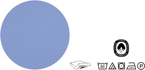 biberna Feinbiber-Spannbetttuch 0002744, blau, 1x 180x200 cm - 200x200 cm Bild 4
