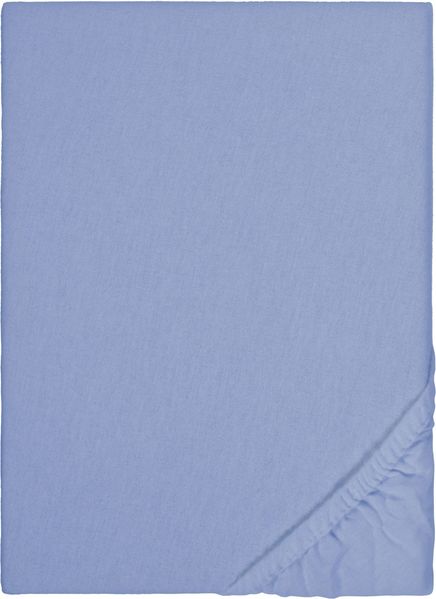 biberna Feinbiber-Spannbetttuch 0002744, blau, 1x 180x200 cm - 200x200 cm Bild 5