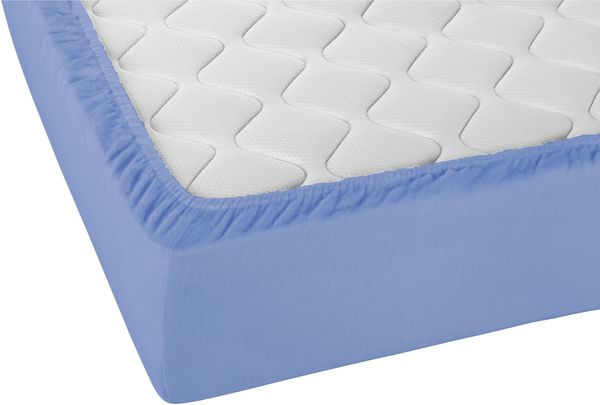 biberna Feinbiber-Spannbetttuch 0002744, blau, 1x 180x200 cm - 200x200 cm Bild 2