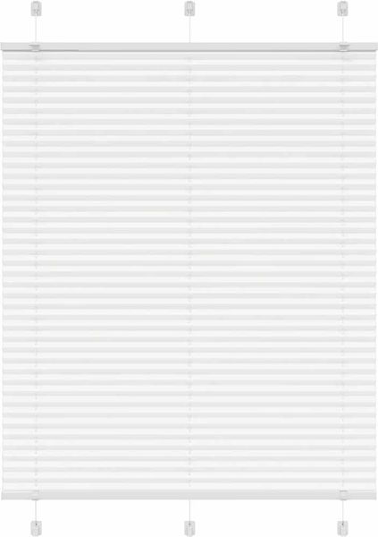 vidaXL Plissee Weiß 105x100 cm Stoffbreite 104,4 cm Polyester 4015484