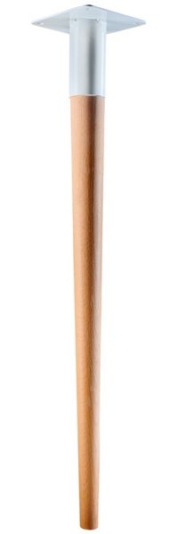 Hettich Möbelfuß 5,0 x 71 cm Buche/Stahl weiß - 1 Stück