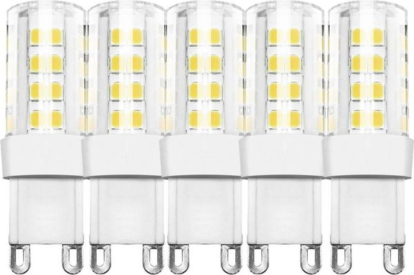 Aigostar LED-Leuchtmittel 5 W G9 LED Leuchte Leuchtmittel Lampe 450 Lumen, G9, Warmweiß 2700, 4,3 Watt, 450 Lumen, Warmweiß 2700K, G9, 5 Stück