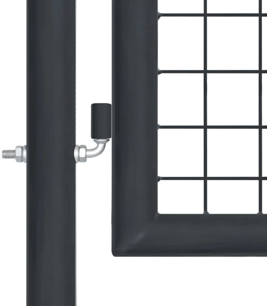 vidaXL Maschen-Gartentor verzinkter Stahl 400 x 100 cm Grau 145777 Bild 3