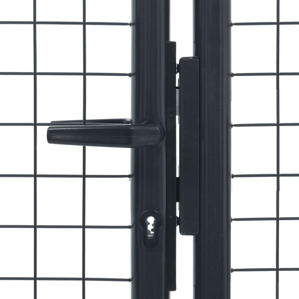 vidaXL Maschen-Gartentor verzinkter Stahl 400 x 100 cm Grau 145777 Bild 4