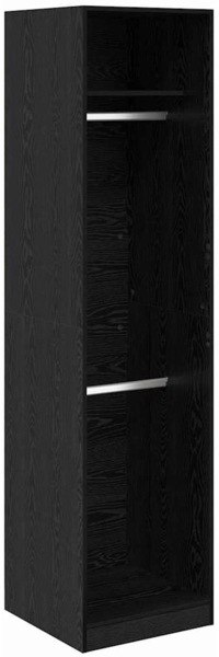 vidaXL Kleiderschrank mit Regal Schwarz Eichen-Optik 50 x 50 x 200 cm 3403227