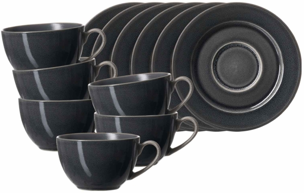 Ritzenhoff & Breker Toledo Kaffeetasse mit Untertasse 220 ml 6er Set