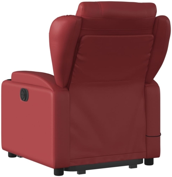 vidaXL Massagesessel mit Aufstehhilfe Elektrisch Weinrot Kunstleder 3204569 Bild 4