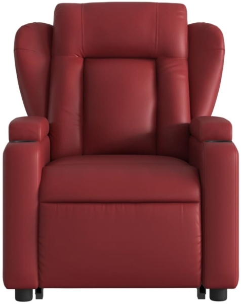 vidaXL Massagesessel mit Aufstehhilfe Elektrisch Weinrot Kunstleder 3204569 Bild 6