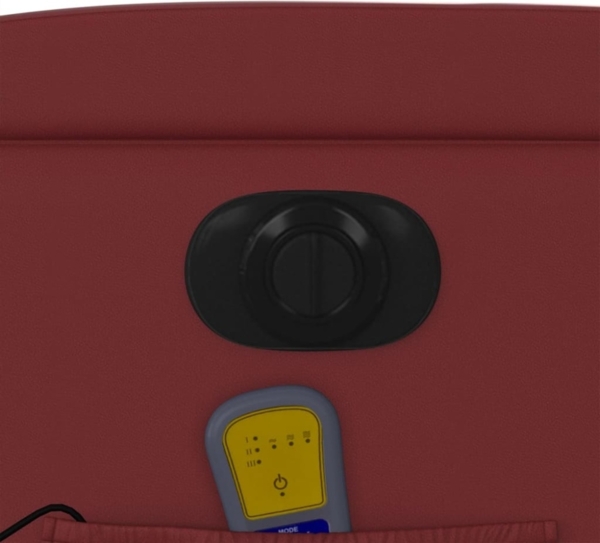 vidaXL Massagesessel mit Aufstehhilfe Elektrisch Weinrot Kunstleder 3204569 Bild 12