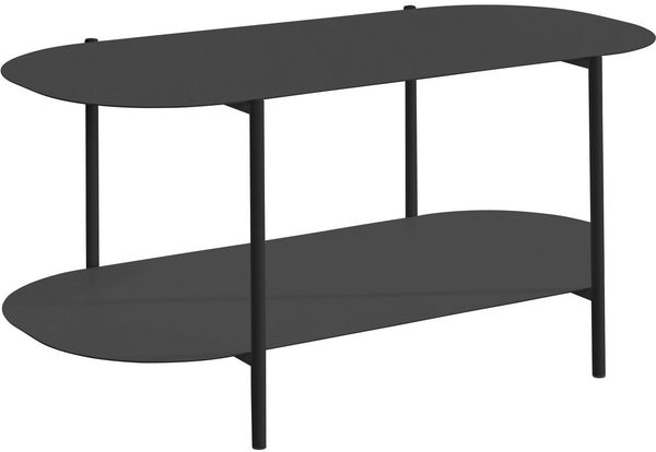 loft24 Couchtisch Joey, Wohnzimmertisch aus Metall, oval, Breite 100 cm
