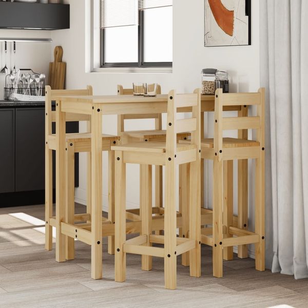 vidaXL 5-tlg. Bar-Set Massivholz Kiefer 3217072