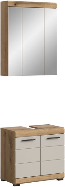 Badezimmer-Set >Scout< in Evoak Oak / Kaschmir - 60x191x34cm (BxHxT)