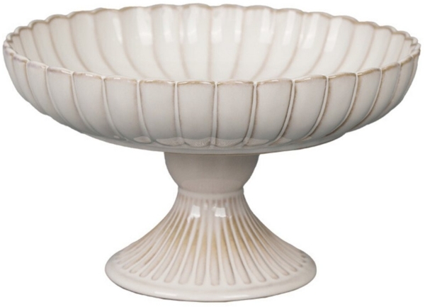 Schale mit Standfuß ø24,5 cm aus hochwertigem Keramik im Vintage-Stil