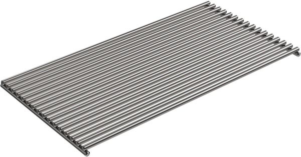 RÖSLE Edelstahl Grillrost, Hochwertiger Grillrost für VIDERO G2/G3/G4/G6 ab Modelljahr 2021, 45 x 24 cm, spülmaschinengeeignet, Silberfarben