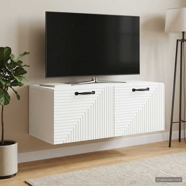 vidaXL Wandmontierter TV-Schrank Weiß 78,5 x 41 x 30 cm Holzwerkstoff 898685