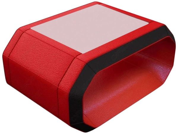 Couchtisch Roma - Kunstleder - rot-schwarz