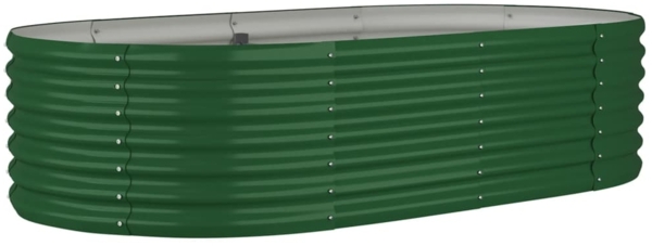 vidaXL Hochbeet Verzinkter Stahl 152x80x36 cm Grün 318913