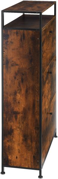 Schuhregal - Industrial dunkelbraun, 61 cm