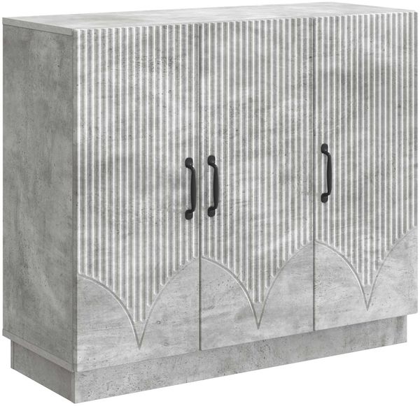 vidaXL Sideboard Betongrau 89 x 34,5 x 77 cm Holzwerkstoff 895338